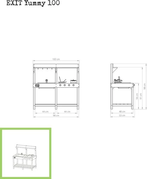 EXIT TOYS EXIT Yummy 100 Houten Speelkeuken Buiten 8 EXIT TOYS EXIT Yummy 100 Houten Speelkeuken Buiten - Afbeelding 6