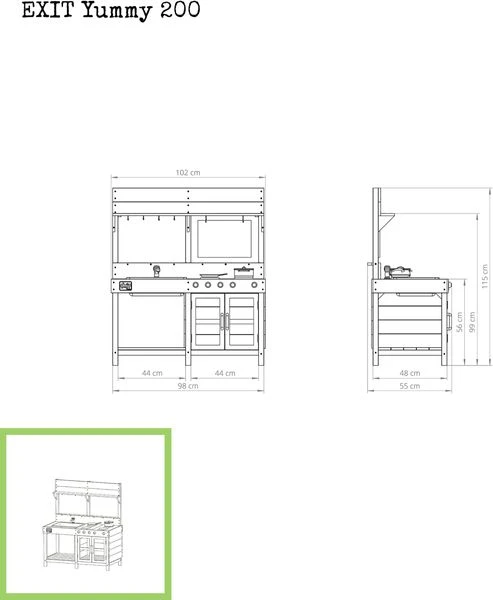 EXIT TOYS EXIT Yummy 200 Houten Speelkeuken Buiten 8 EXIT TOYS EXIT Yummy 200 Houten Speelkeuken Buiten - Afbeelding 6