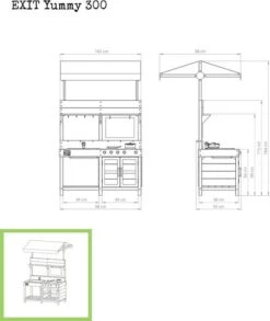 EXIT TOYS EXIT Yummy 300 Houten Speelkeuken Buiten -Buitentuinwinkel 51.10.30.00 3