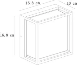 Lucide Singa Wandlamp Led - Zwart -Buitentuinwinkel 900 1055 15801 10 30 technical drawing