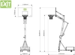 EXIT TOYS EXIT Galaxy Verplaatsbaar Basketbalpaal Met Dunkring -Buitentuinwinkel 900 1350 exit 46 05 11 00 int 10