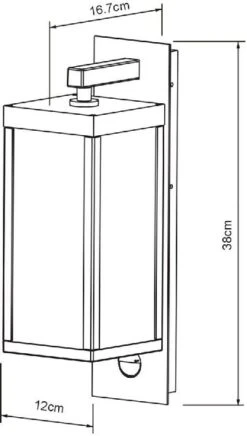 Lucide Clairette Led Wandlamp - Antraciet -Buitentuinwinkel 900 510 28861 10 30 technical drawing