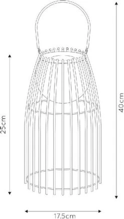 Lucide Fjara Led Tafellamp - Groen -Buitentuinwinkel 900 511 06801 01 33 technical drawing