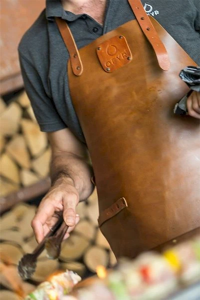 OFYR Leren Schort - Bruin 5 OFYR Leren Schort - Bruin - Afbeelding 3