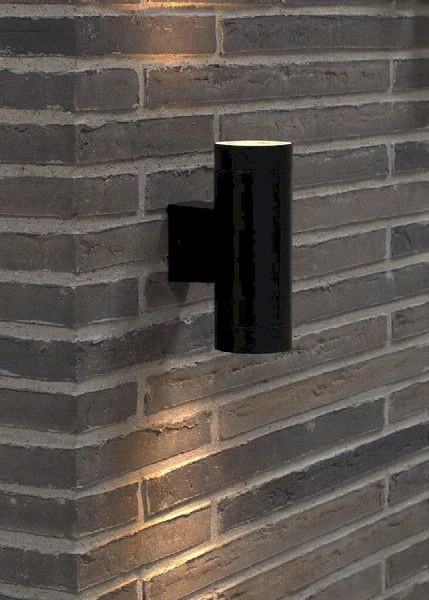 Nordlux Tin Maxi Duo GU10 Wandlamp Buiten Zwart 4 Nordlux Tin Maxi Duo GU10 Wandlamp Buiten Zwart - Afbeelding 2