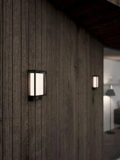 Nordlux Nestor Sensor Led Wandlamp Zwart -Buitentuinwinkel 900 675 5701581464988.3