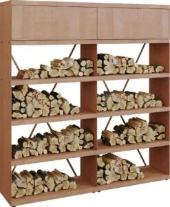 OFYR Wood Storage Corten 200 -Buitentuinwinkel 900 738 wood storage 200 corten