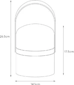 Lucide Joe Led Tafellamp - Wit -Buitentuinwinkel 900 780 06800 03 31 technical drawing