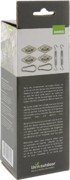 Livin’outdoor Bevestigingsmaterialen Schaduwdoek Vierkant - RVS 5 Livin’outdoor Bevestigingsmaterialen Schaduwdoek Vierkant - RVS - Afbeelding 3