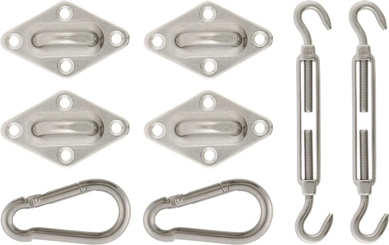 Livin’outdoor Bevestigingsmaterialen Schaduwdoek Vierkant - RVS 3 Livin’outdoor Bevestigingsmaterialen Schaduwdoek Vierkant - RVS