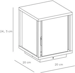 Lucide Claire E27 Sokkellamp - Vierkant - Antraciet -Buitentuinwinkel 900 929 27883 25 30 technical drawing