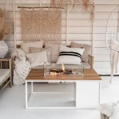 Cosi Cosiloft 120 Vuurtafel Wit - Teak -Buitentuinwinkel cosi cosiloft 120 vuurtafel wit teak5