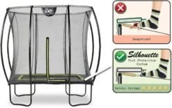 EXIT TOYS Exit Silhouette Trampoline Met Net - 214 X 153 Cm - Zwart -Buitentuinwinkel exit 12 93 57 00 int 4 resultaat