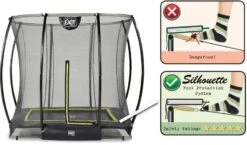 EXIT TOYS Exit Silhouette InGround Trampoline Met Net - 214 X 153 Cm - Zwart -Buitentuinwinkel exit 12 95 57 00 int 5 resultaat