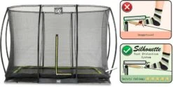 EXIT TOYS Exit Silhouette InGround Trampoline Met Net - 305 X 214 Cm - Zwart -Buitentuinwinkel exit 12 95 70 00 int 5 resultaat