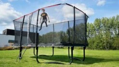 EXIT TOYS Exit PeakPro Trampoline Met Net En Ladder - 427 X 244 Cm - Zwart -Buitentuinwinkel exit peakpro trampoline met net en ladder 427 x 244 cm zwart 2