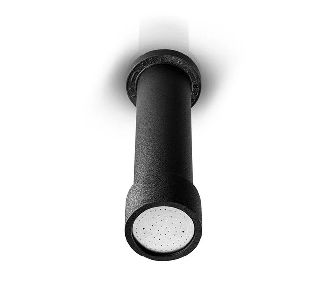 JEE-O Soho Buitendouchekop Plafondbevestiging - Matzwart RVS 3 JEE-O Soho Buitendouchekop Plafondbevestiging - Matzwart RVS