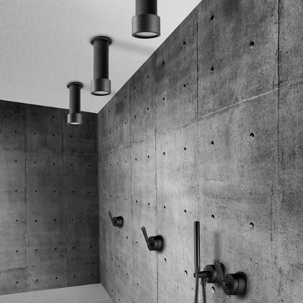 JEE-O Soho Buitendouchekop Plafondbevestiging - Matzwart RVS 4 JEE-O Soho Buitendouchekop Plafondbevestiging - Matzwart RVS - Afbeelding 2