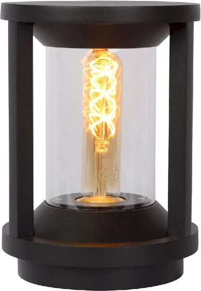 Lucide Cadix E27 Sokkellamp - 22 Cm - Zwart