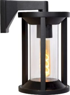 Lucide Cadix E27 Wandlamp - Zwart -Buitentuinwinkel lucide cadix e27 wandlamp zwart 2