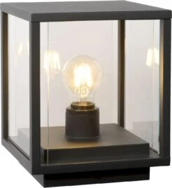 Lucide Claire E27 Sokkellamp - Vierkant - Antraciet