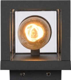 Lucide Claire Mini E27 Wandlamp - 1 Spot - Antraciet -Buitentuinwinkel lucide claire mini e27 wandlamp 1 spot antraciet 3