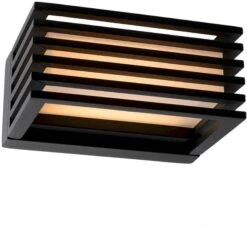 Lucide Malta Led Wandlamp - Zwart -Buitentuinwinkel lucide malta led wandlamp zwart 1