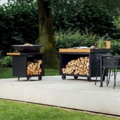 OFYR Mise En Place Table 135 PRO Black - Teak Wood -Buitentuinwinkel ofyr mise en place table 135 pro black teak wood 3