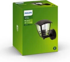 Philips MyGarden Creek Up E27 Wandlamp - Zwart -Buitentuinwinkel philips mygarden creek up e27 wandlamp zwart 3