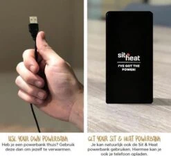 Sit & Heat Warmtekussen Rectangle - Blauw -Buitentuinwinkel warmtekussen laden 2 1